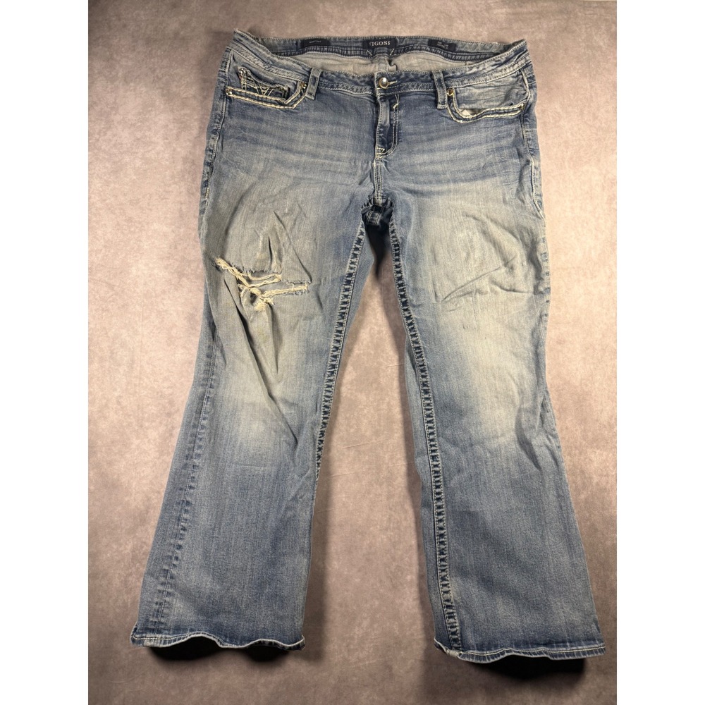 Vigoss Heritage Fit Bootcut Jeans Women's Plus Size 20 Short 30 Bling Pockets